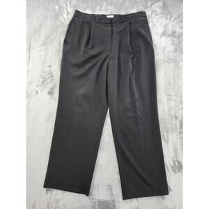 Vintage Liz Claiborne Kylie‎ High Rise Pleated Trouser Pants Size 14P Black